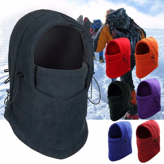 Fashion Winter Thermal Fleece Hat Winter Men Women Hats Hood Bike Windproof Face Balaclava Hat Neck Warmer Hiking Scarves Hats