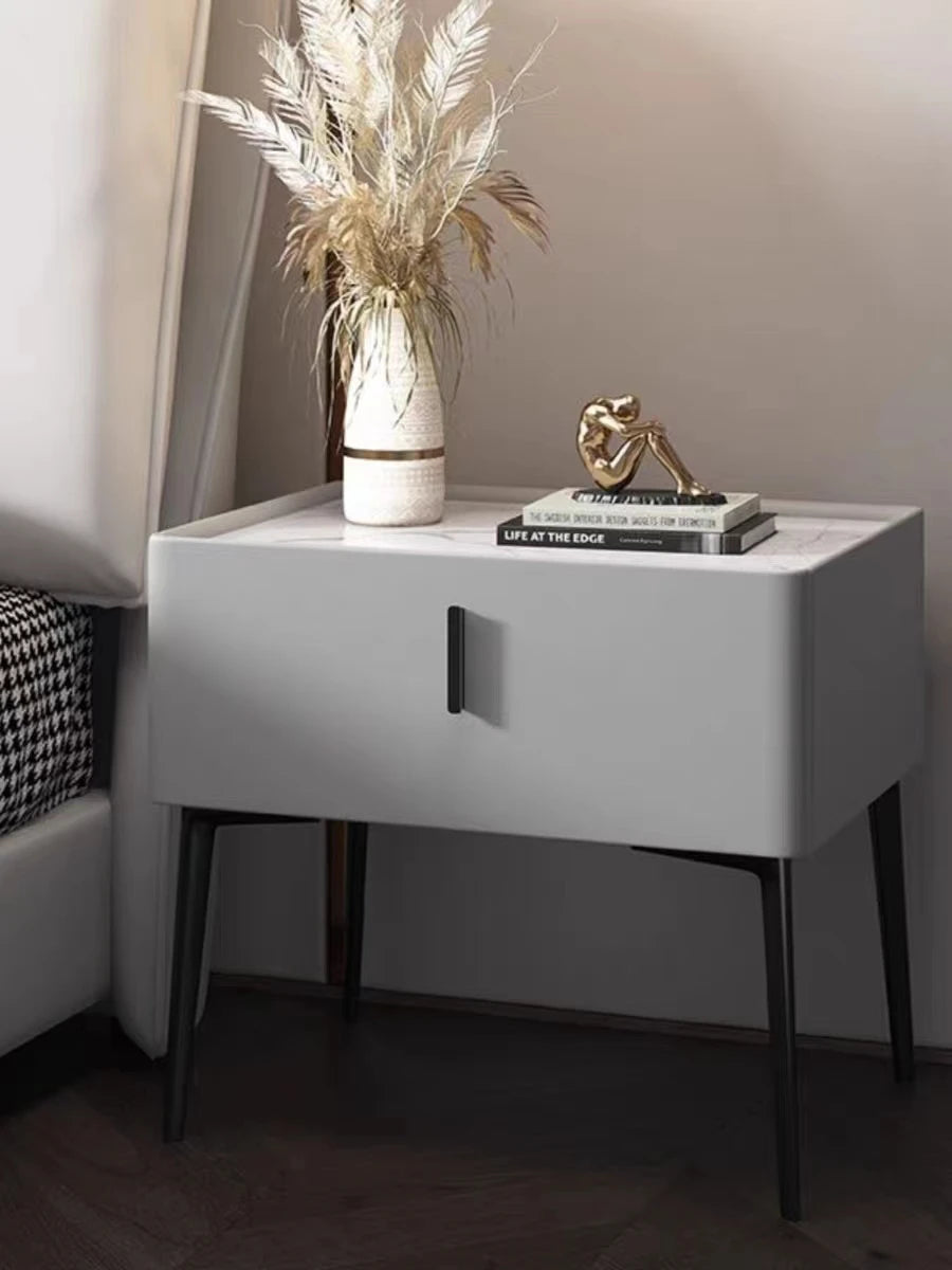 40CM High-quality Bedside Table Modern Luxury 1-tier Wooden Drawer Nightstand NewDesign Storage Cabinet Household Furniture